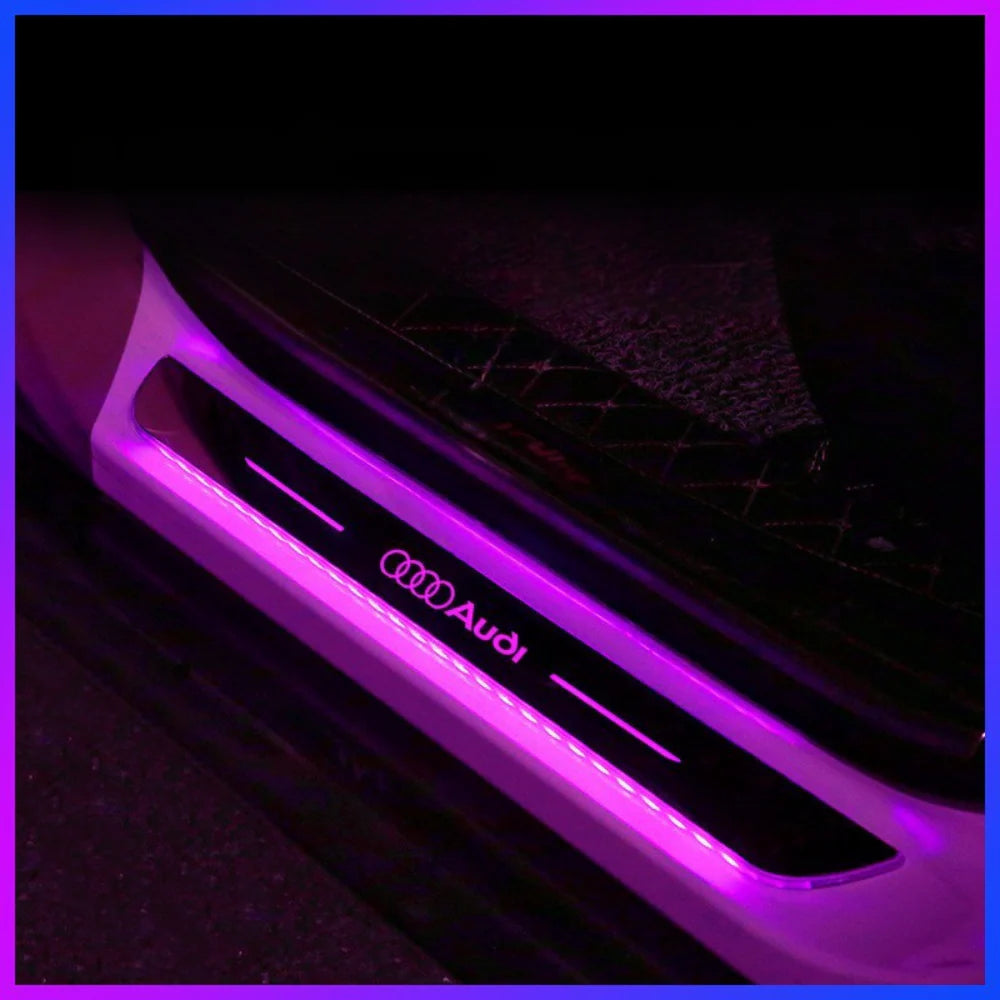 Confezione da 2 piastre da soglia per auto a LED