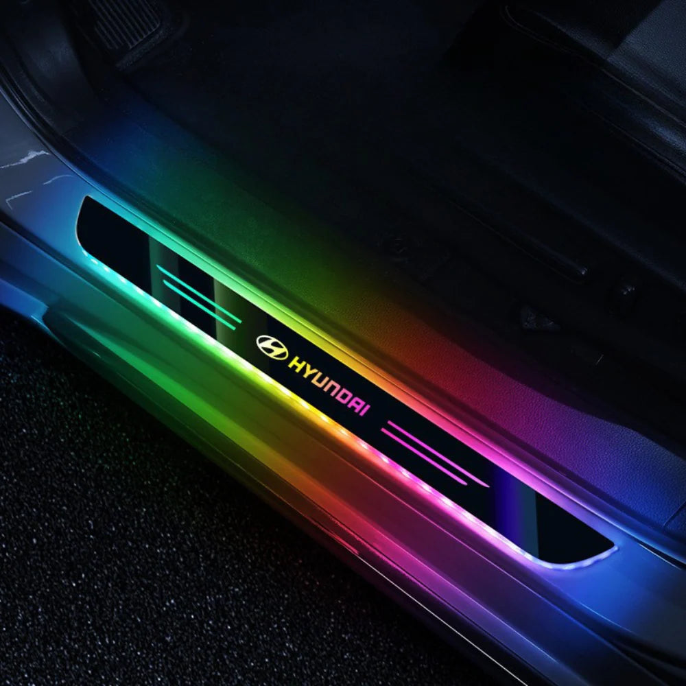 Confezione da 2 piastre da soglia per auto a LED